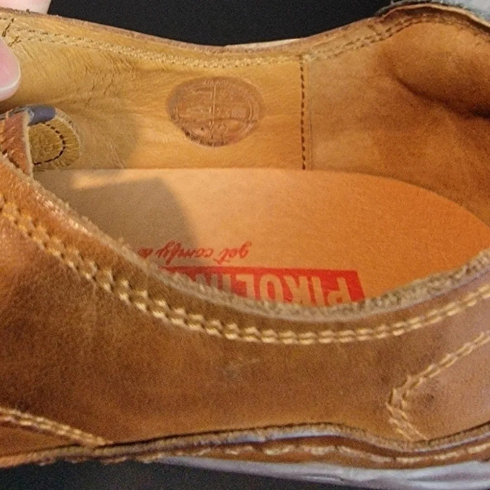 Pikolinos Cuero Brown Leather‎ Oxford Lace Up Flat Shoes EUR 40